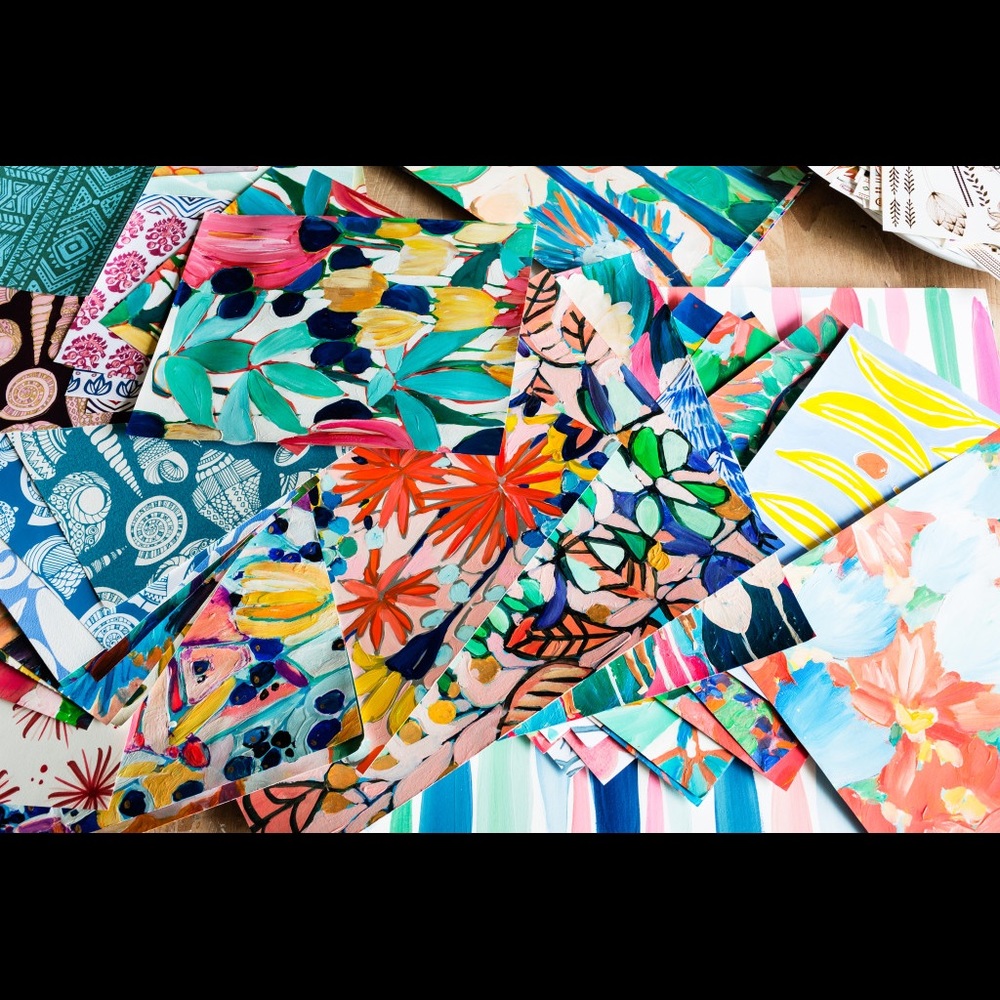 (Pair of 2) LULU DK Crate & Barrel of  'Lulu Flower Print Pillow Cover' - Picture 10 of 15